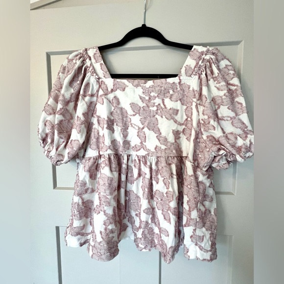 Anthropologie Maeve Batia Textured Babydoll Top Size M - Picture 9 of 15